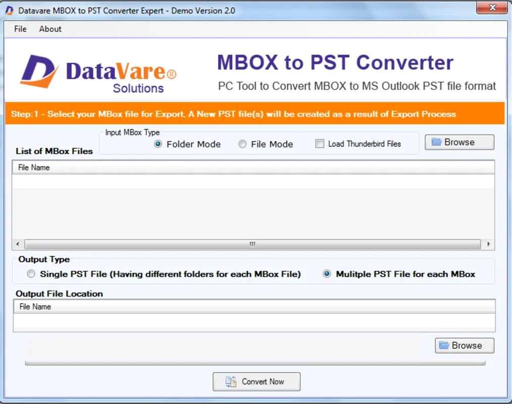 DataVare MBOX To PST Converter Expert for Windows: Seamless File Conversion