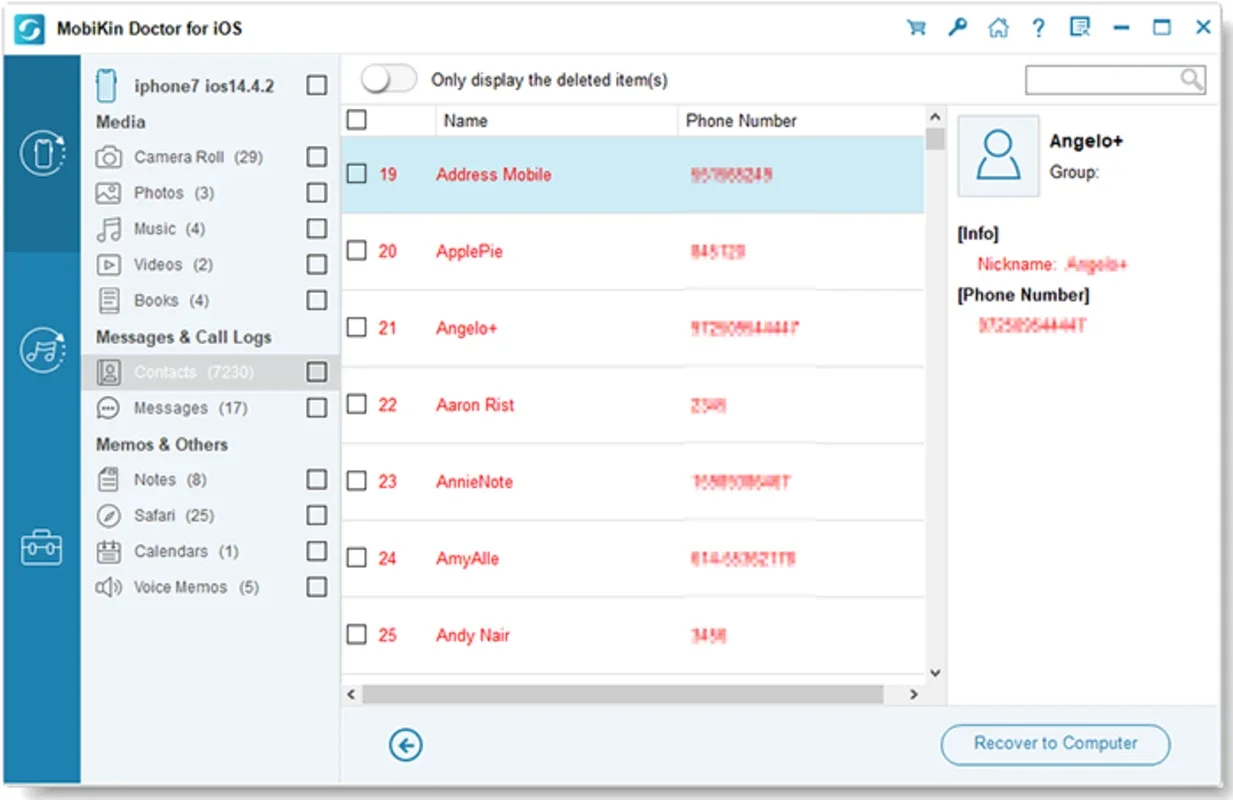 MobiKin Doctor for iOS for Windows - Comprehensive Data Recovery