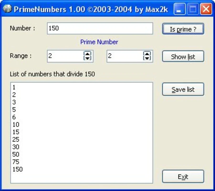 PrimeNumbers for Windows - Determine Prime Numbers Easily