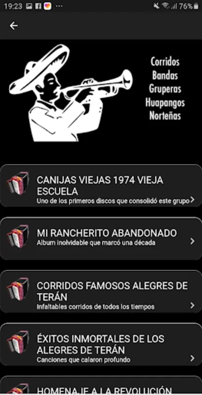 Ranchera de todos los tiempos for Android - Stream Diverse Music