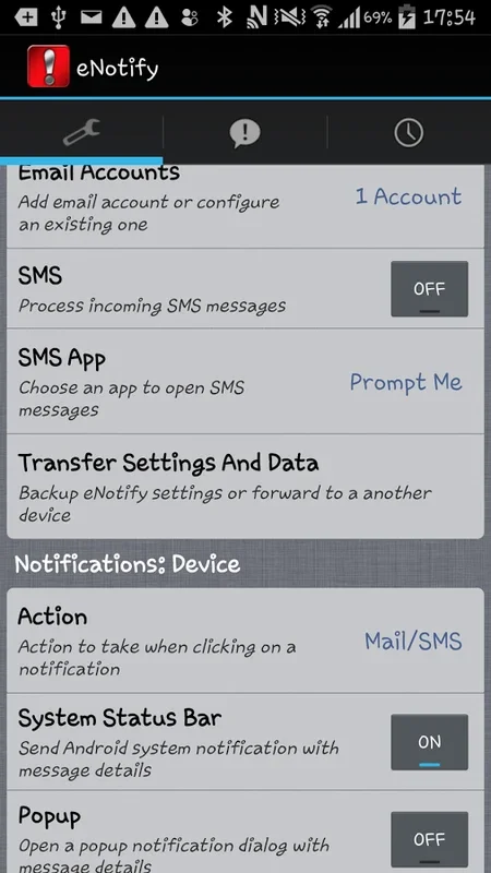 eNotifyLite for Android: Customizable Notifications