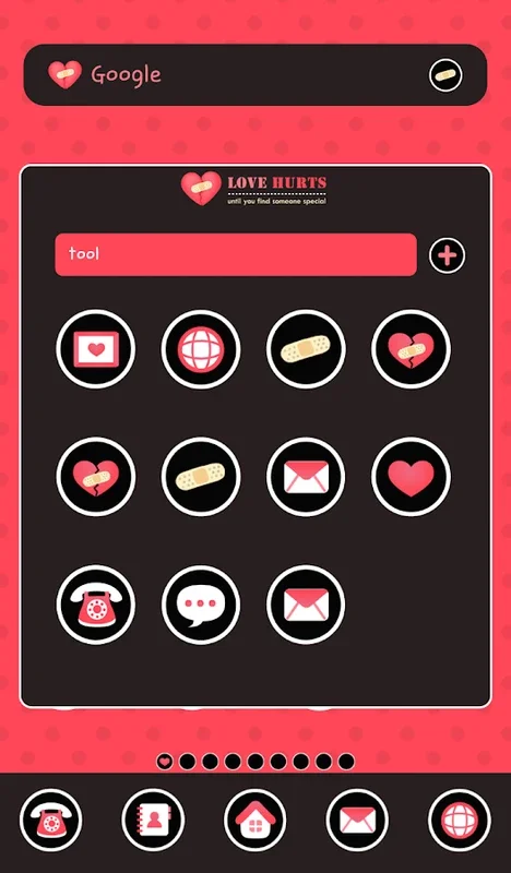 love hurts dodol theme for Android - Enhance Your Device