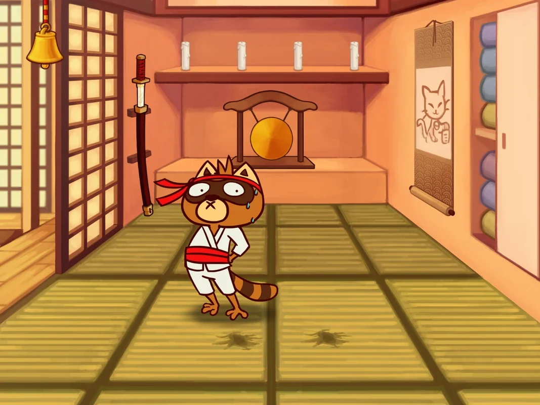 Please Be Quiet for Android - Engaging Ninja Raccoon Game