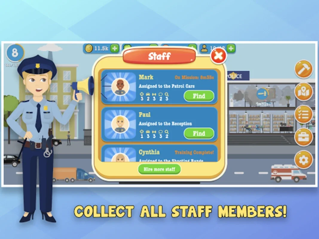 Police Inc: Tycoon police stat for Android - Strategic Police Station Management