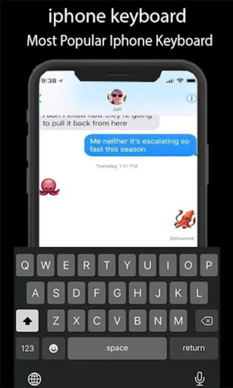 iphone keyboard: iOS Emojis for Android: Authentic iOS Keyboard Experience