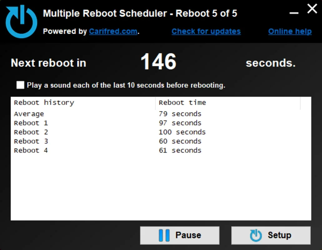 Multiple Reboot Scheduler for Windows - Boost Startup Speed