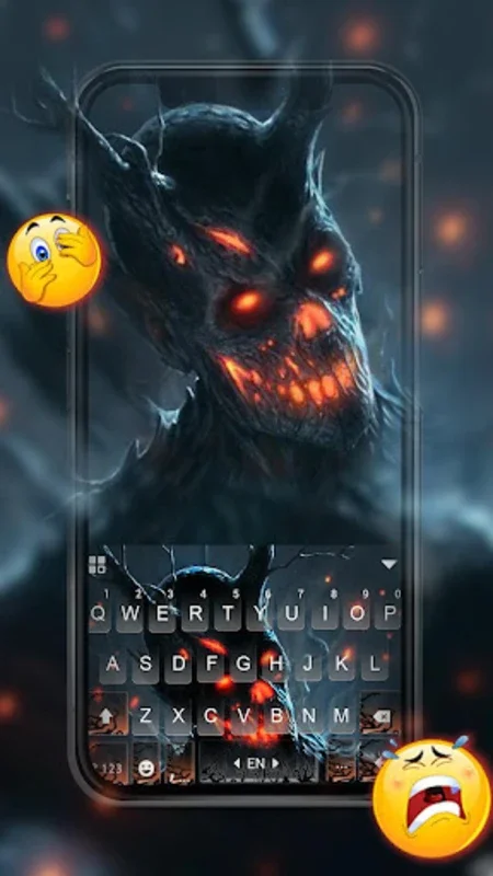 Burning Evil Demon Keyboard Th for Android - Stylish Typing