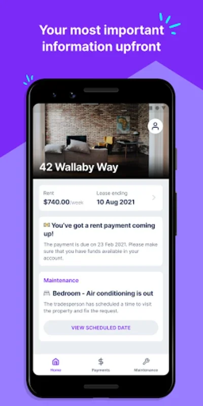 Different for tenants for Android: Simplify Rental Life