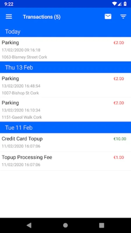 Cork Park By Phone for Android - Effortless Parking