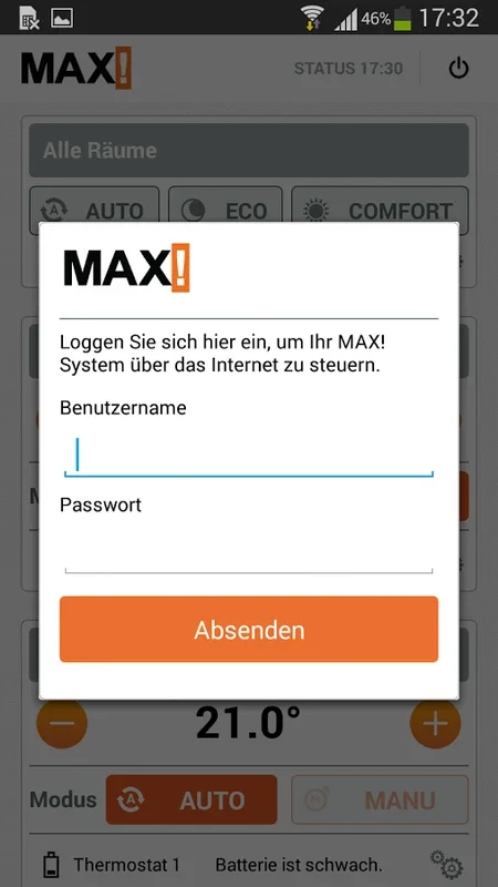 MAX! ELV for Android - Remote Heating Control