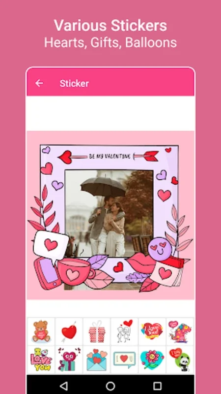 Valentine's Love Photo Frames for Android - Romantic Photo Enhancement