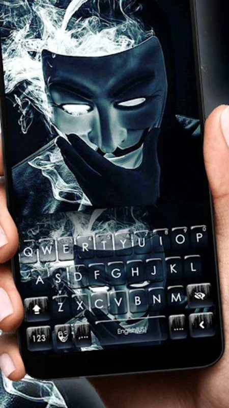 Anonymous Smoke Keyboard Theme for Android - Customizable & Stylish