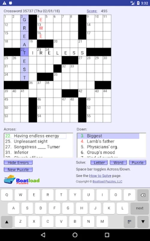 Daily Crosswords for Android - Enjoy 40,000 Puzzles