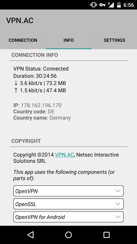 VPN.AC for Android - Secure Mobile Traffic