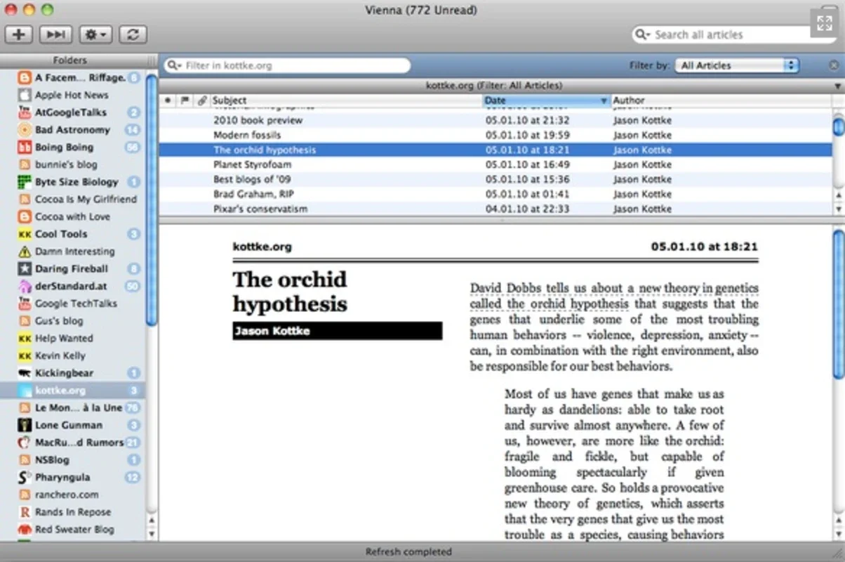 Vienna for Mac - A Feature-Rich Feed Reader