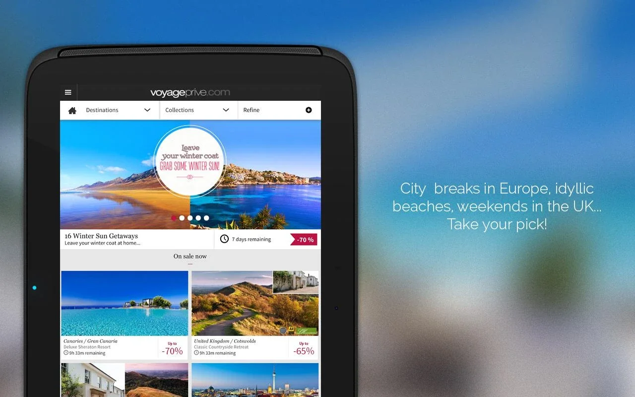 Voyage Privé for Android - Unbeatable Luxury Travel