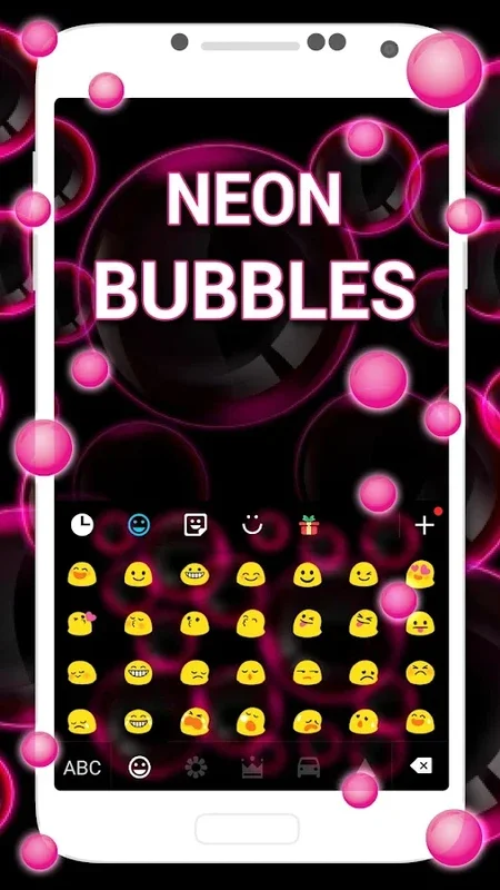 Neon Bubbles Keyboard for Android - Enhance Your Typing