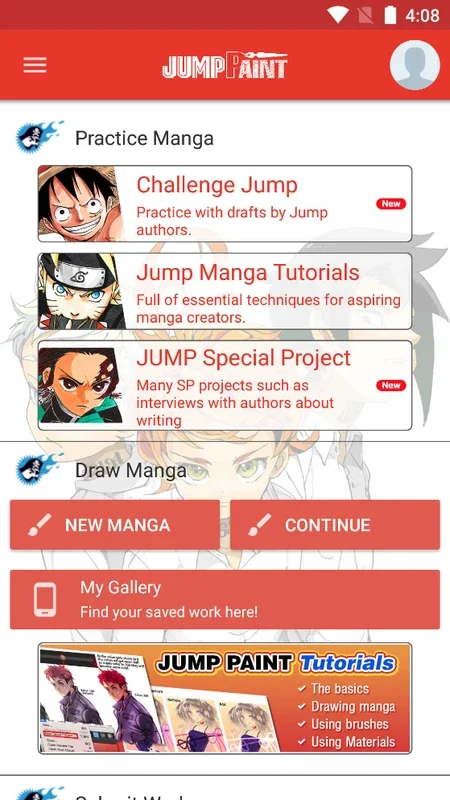 JUMP PAINT by MediBang for Android: A Manga Creation and Community Platform