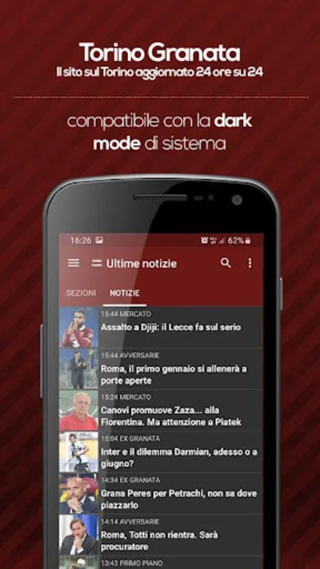 Torino Granata for Android - Ultimate Torino FC Updates