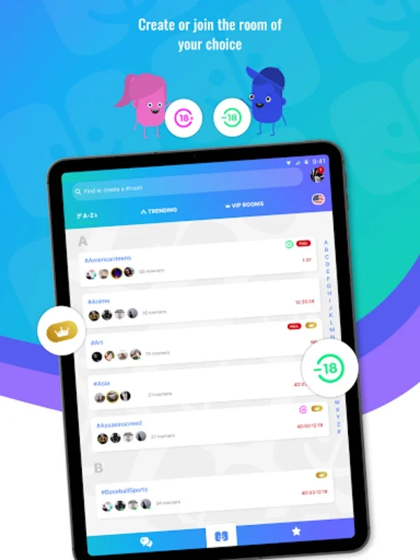 Roomco: chat rooms, date, fun for Android - Connect Globally