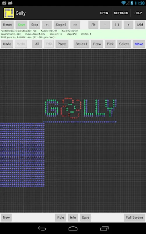 Golly for Android: Explore Conway's Game of Life