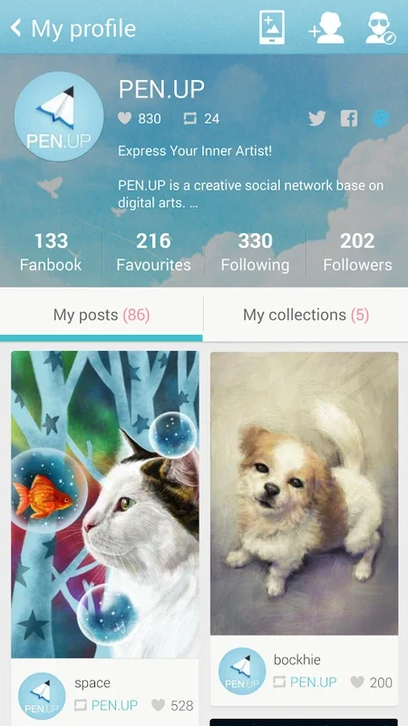 PEN.UP for Android - Share and Discover Art