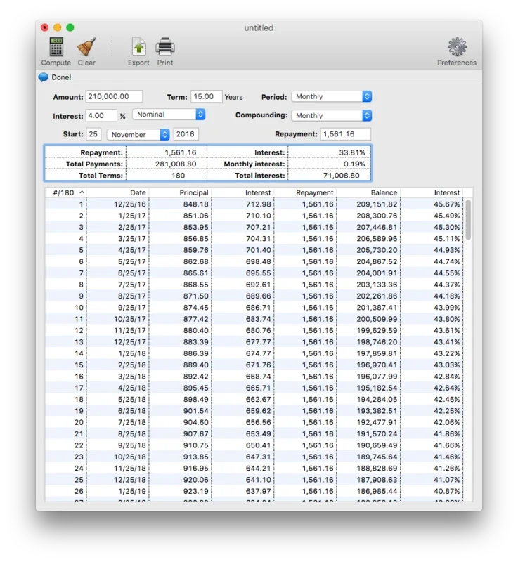 Loan Calc for Mac - Manage Your Mortgage Loan