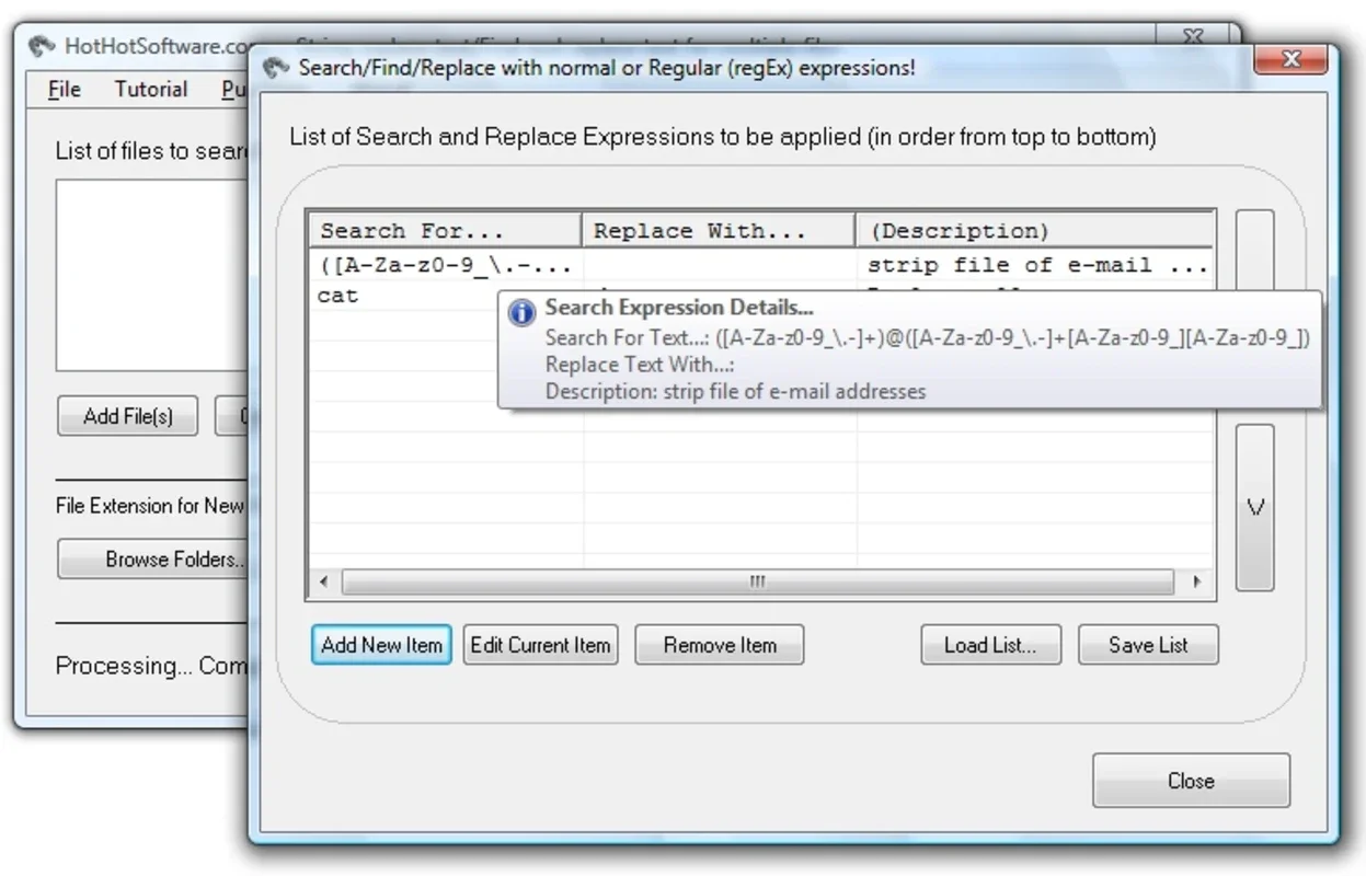 String replace text/Find and replace text with regex in Multiple Files Software for Windows