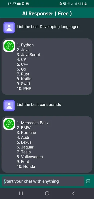AI Responser for Android: Find the Best Answers