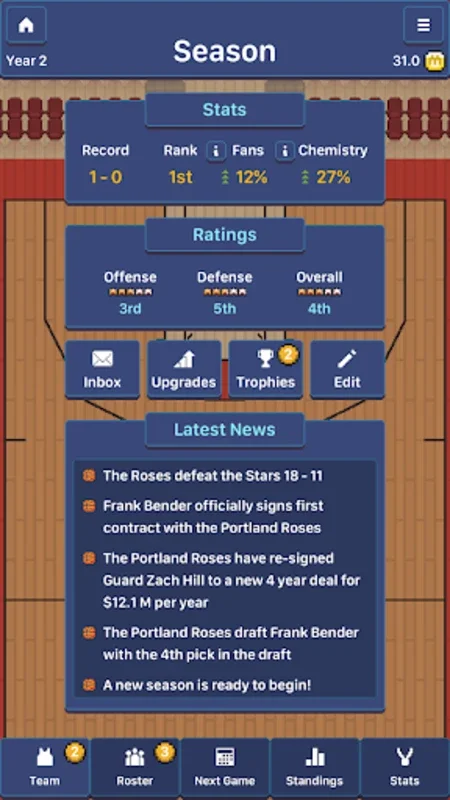 Hoop League for Android - Strategic Basketball Management