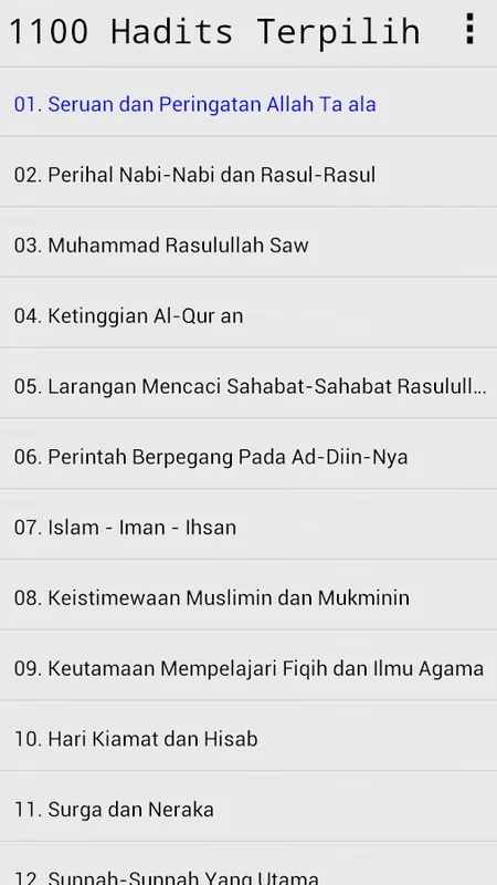 1100 Hadiths Terpilih - Melayu for Android: Enrich Your Knowledge