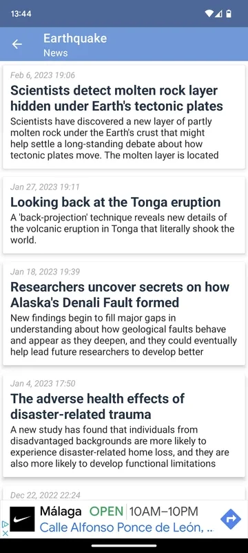 Earthquake for Android - Track Global Seismic Activity