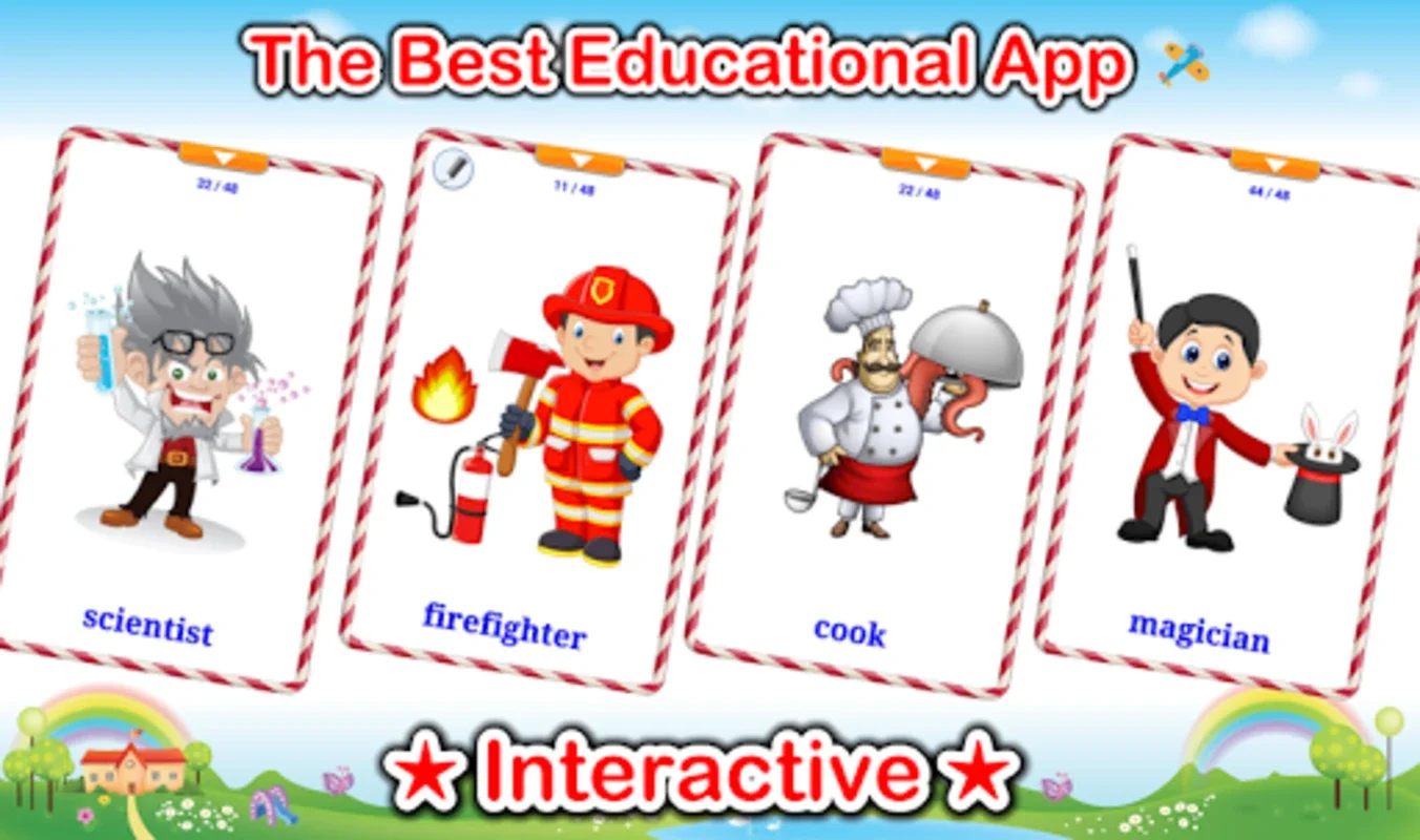 Professions Cards for Android: Interactive Learning