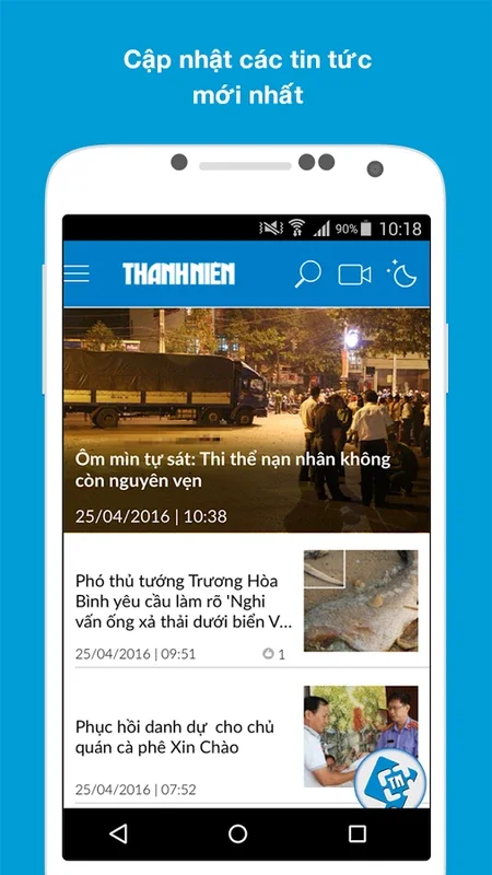 Thanh Nien Mobile for Android - Stay Informed Anytime