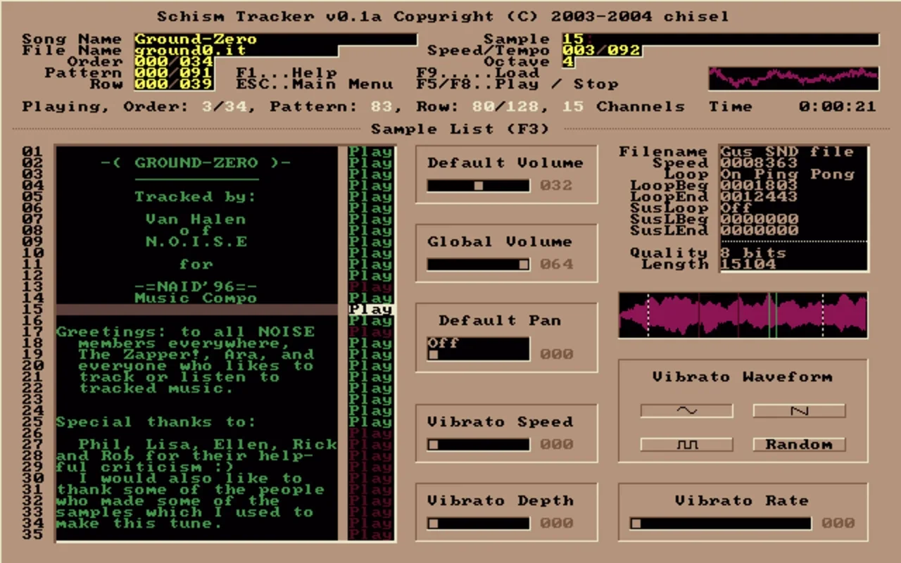Schism Tracker for Windows - Create Quality Music Easily