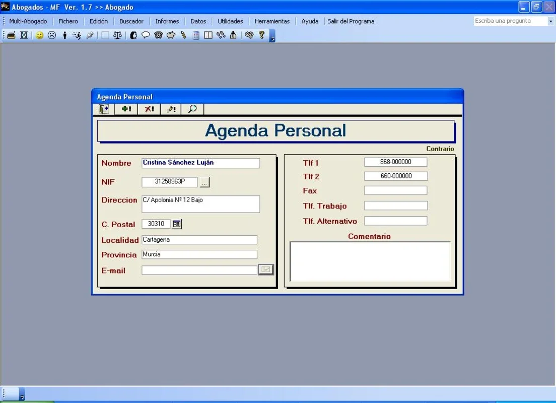 Abogados MF for Windows - Efficient Law Office Management