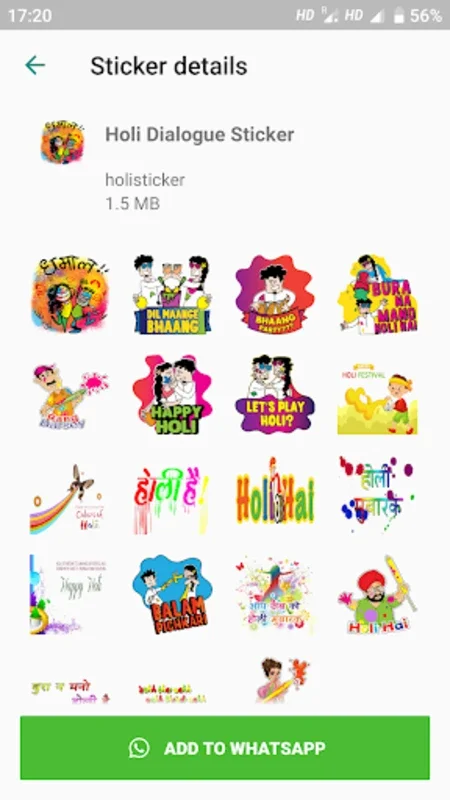 Holi Stickers For Whatsapp - W for Android: Festive Stickers for WhatsApp