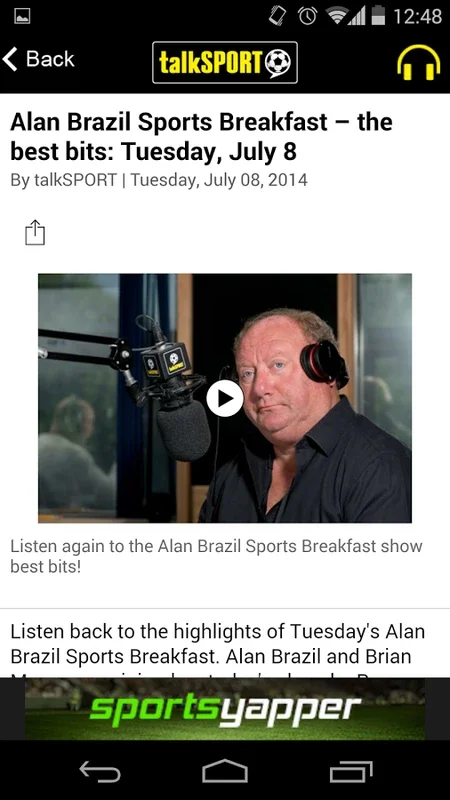 talkSPORT for Android - Unparalleled Sports Radio