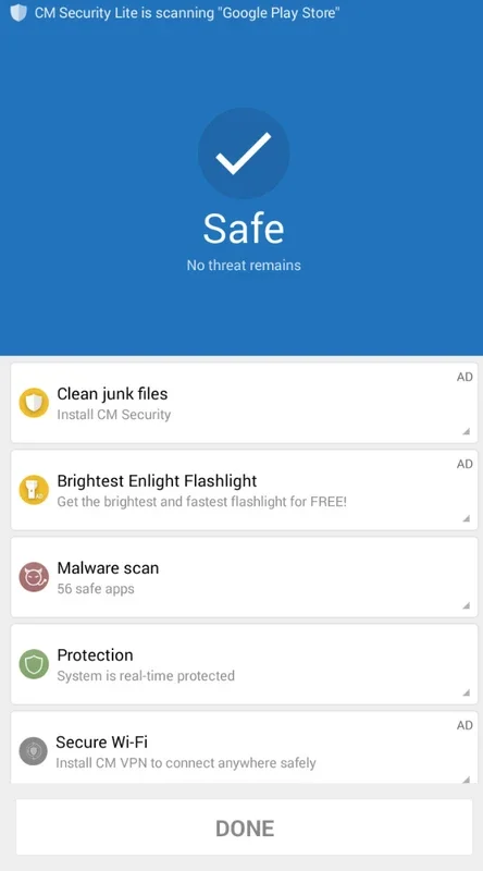 CM Security Lite for Android - Ensuring Smartphone Security