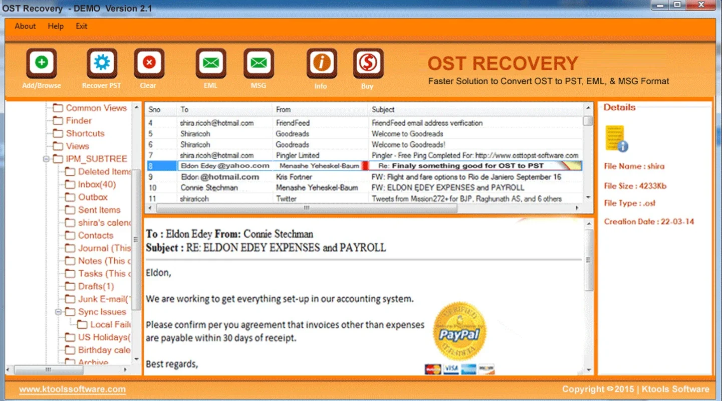 Microsoft OST To PST Converter Wizard for Windows - Free Download