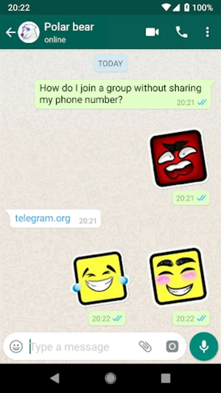 WASticker Telegram for Android - Customize WhatsApp Stickers Easily