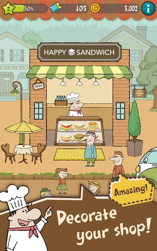 Sandwich for Android - Create and Run Your Own Sandwich Shop