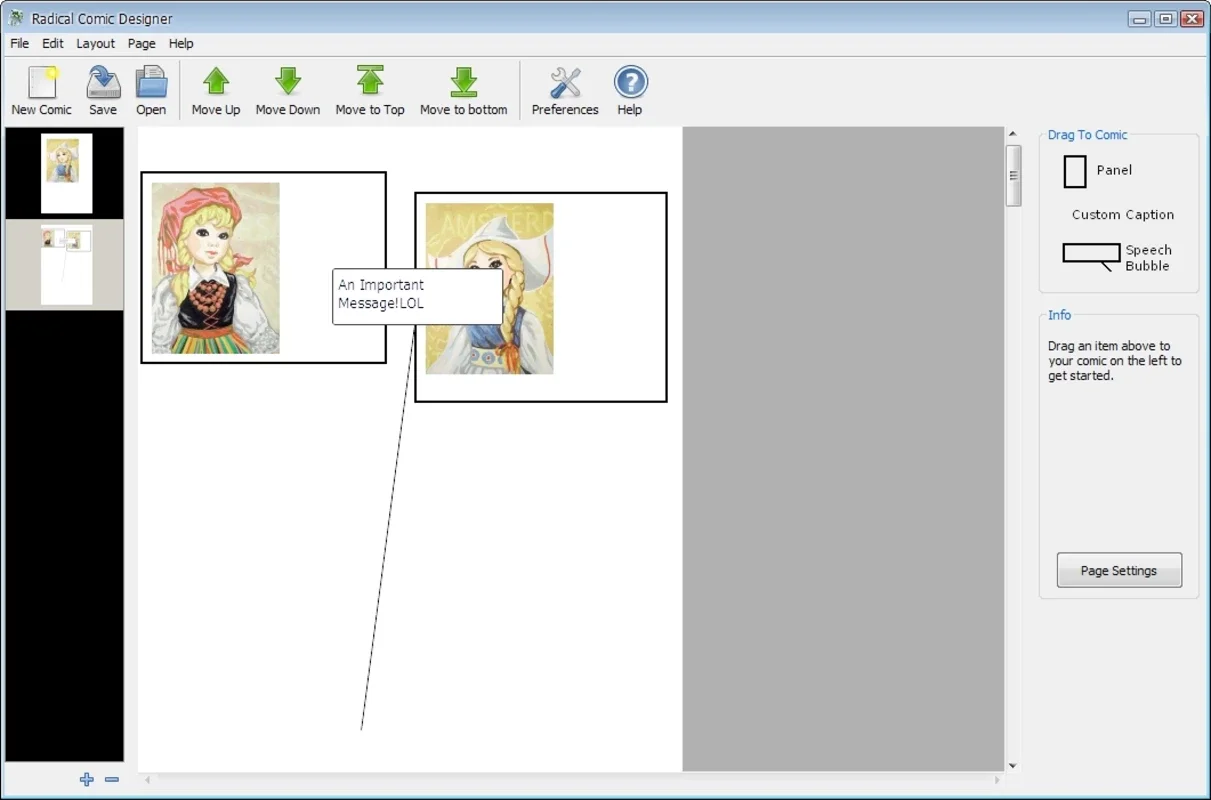 Radical Comic Designer for Windows - Create Comics Freely