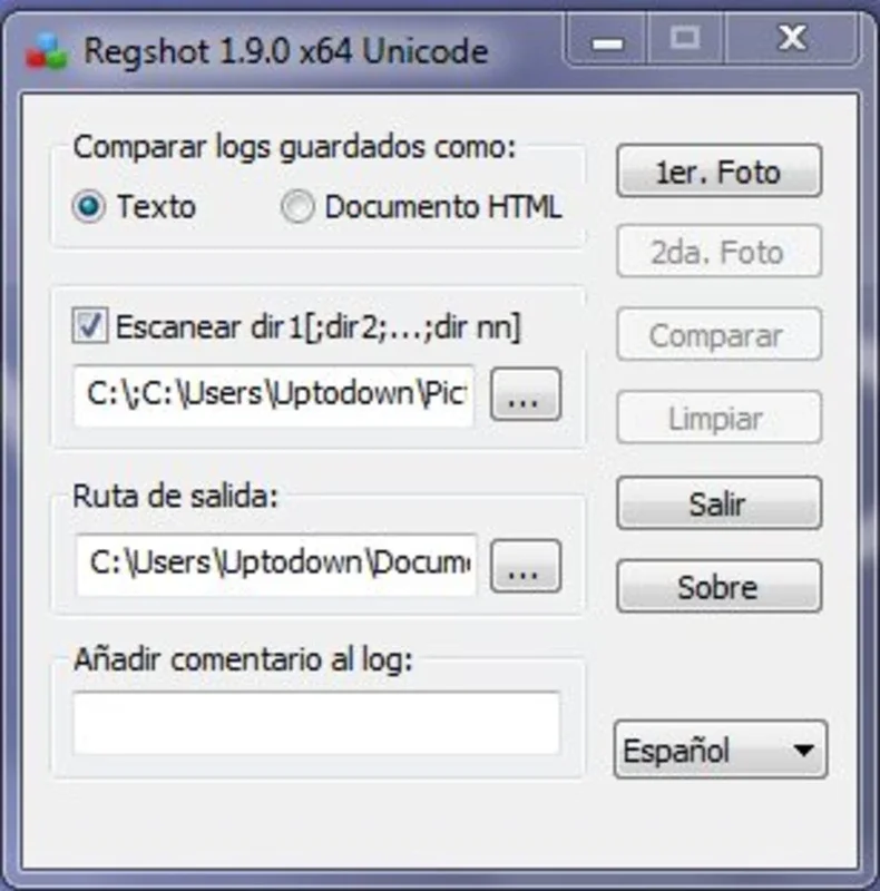 Regshot Portable for Windows - Free Download from AppHuts