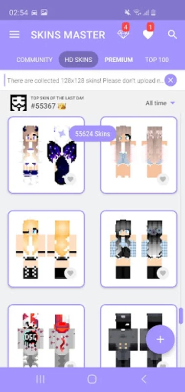 Skins MASTER for MINECRAFT PE for Android: Daily Fresh Skins for Avatar Customization