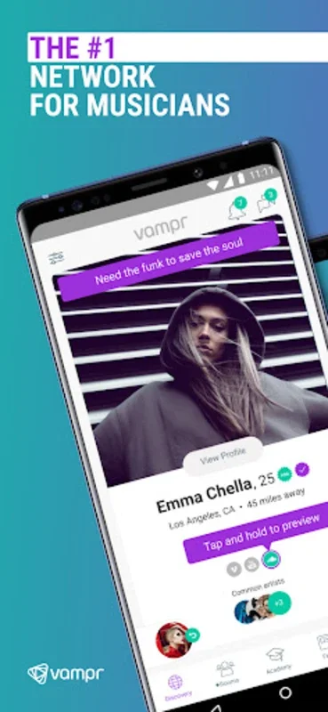 Vampr - Find & Meet Musicians for Android - No Download Needed
