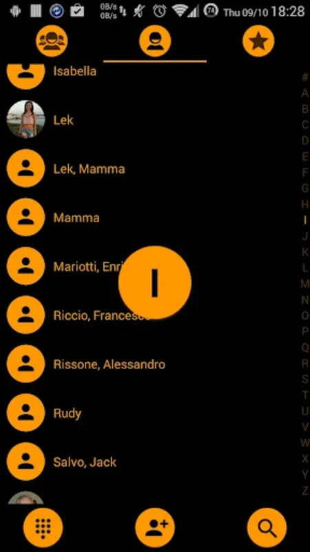 ExDialer Flat BlackOrange Theme for Android - Sleek Interface