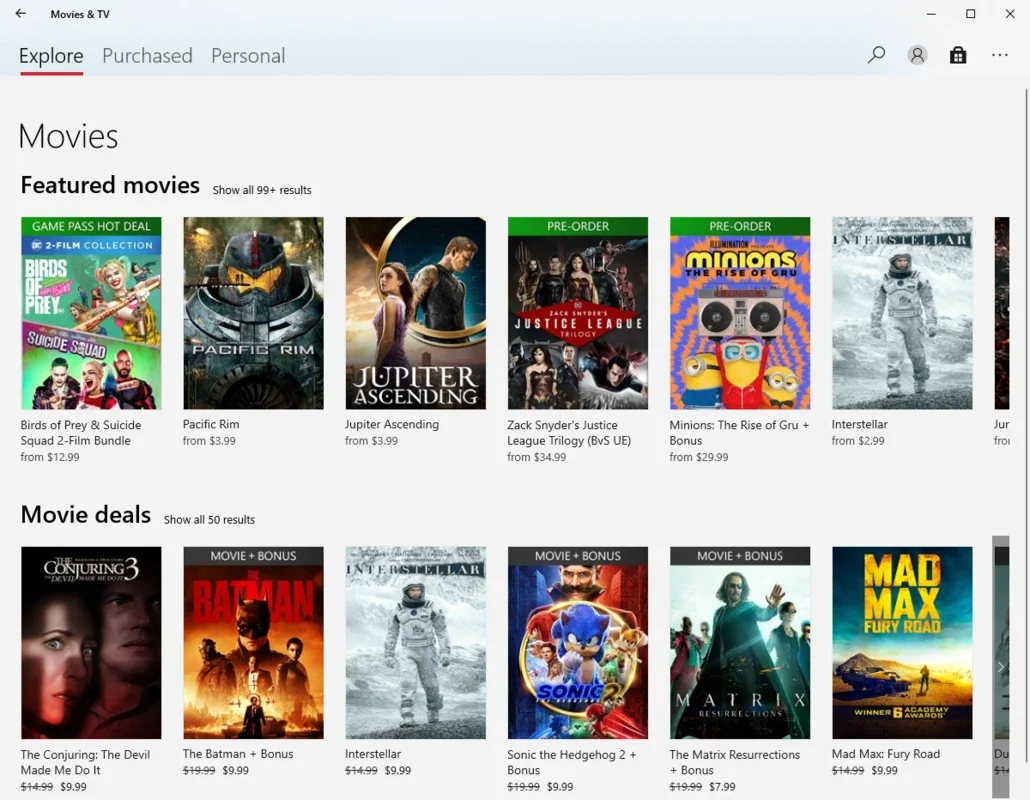 Movies & TV for Windows - A Digital Video Service by Microsoft