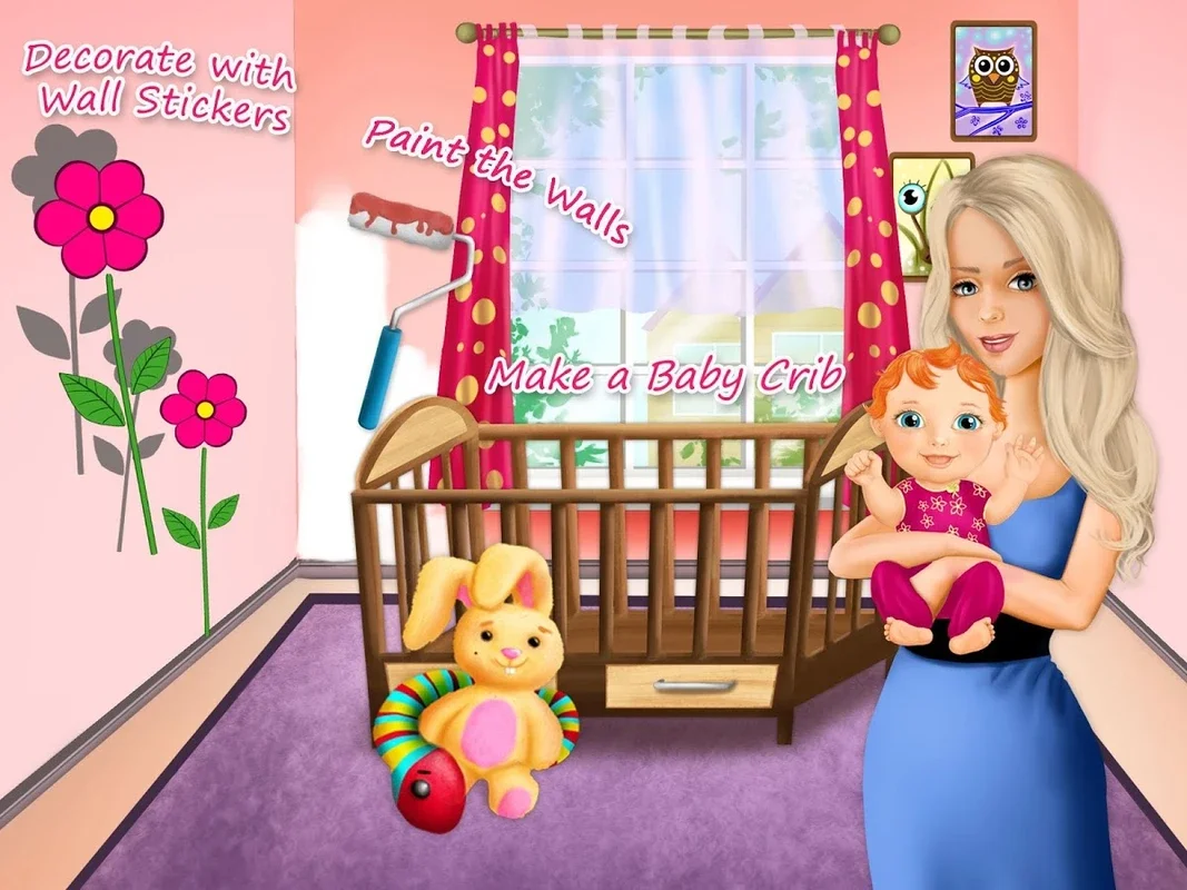 Sweet Baby Girl Newborn Baby for Android - An Interactive Care Experience