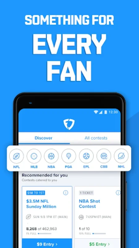 FanDuel for Android: The Premier Fantasy Sports League